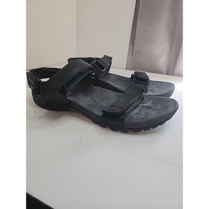 Merrell Sandspur Leather Backstrap Black Sandals Size 9 Outdoor Rugged